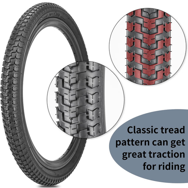 20" Bike Tires 20 x 2.125 inch Folding Bike Tires Fit for 20 X 1.95 20 X 2.10 20 X 2.125 Mountain Bike Beach Cruiser Bike City Urban Kids Bike Bikes