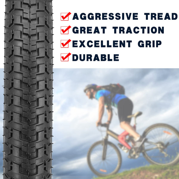 20" Bike Tires 20 x 2.125 inch Folding Bike Tires Fit for 20 X 1.95 20 X 2.10 20 X 2.125 Mountain Bike Beach Cruiser Bike City Urban Kids Bike Bikes