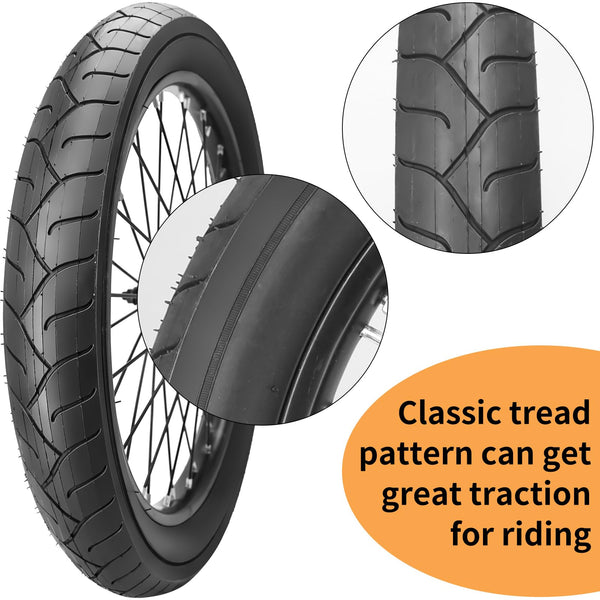 20 x 3.0 inch Fat Bike Tires or with 32mm Schrader Valve Bike Tubes Compatible with Urban Street Mountain Beach Bicycle Tire