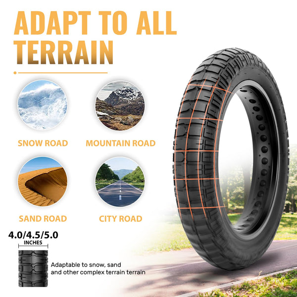 Hycline Ebike Fat Replacement Tire: 20x4.0/20x4.5/20x5.0/26x4.0 Inch Folding Puncture Resistant Fat Tires for Electric Bike, MTB, Heavy Duty, All-Terrain High-Density Tire for Street/Trail Riding - TRIPPER ELECTRIC BIKES