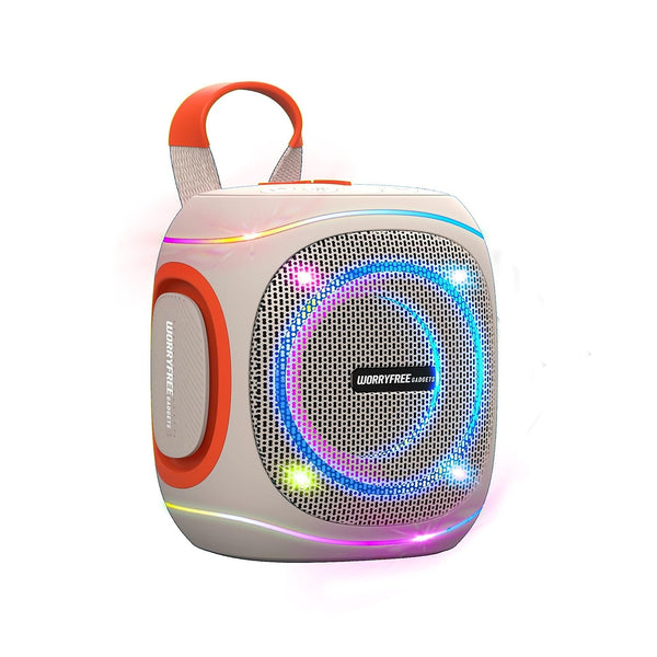 10W Portable Speaker with RGB Lights, Big Bass LED Lights, Supports TF Card/USB, AUX in, TWS for Party (Black)