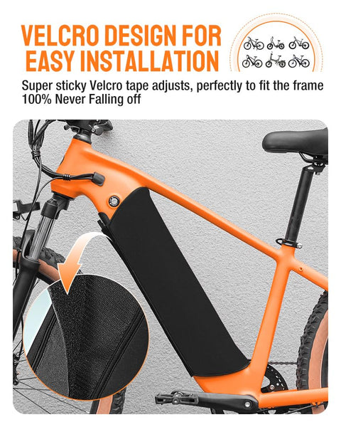 2P-Standard / 1P-Large Size EBike Battery Cover Waterproof, Bicycle Frame Battery Protector Cover