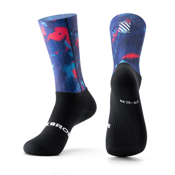 ROCKBROS Cycling Socks for Men Women, Novelty Crew Socks, Breathable, Wicking Bike Socks Compression Fit