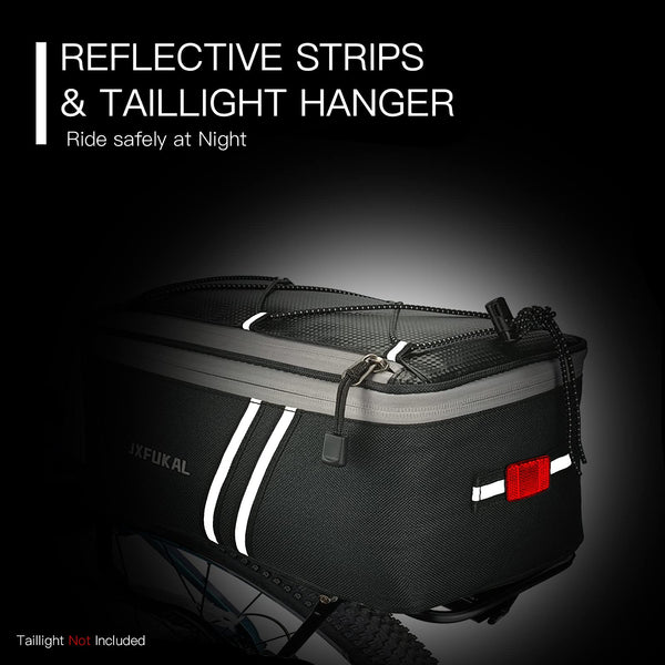 Waterproof Rear Bike Rack Bag with Rain Cover.