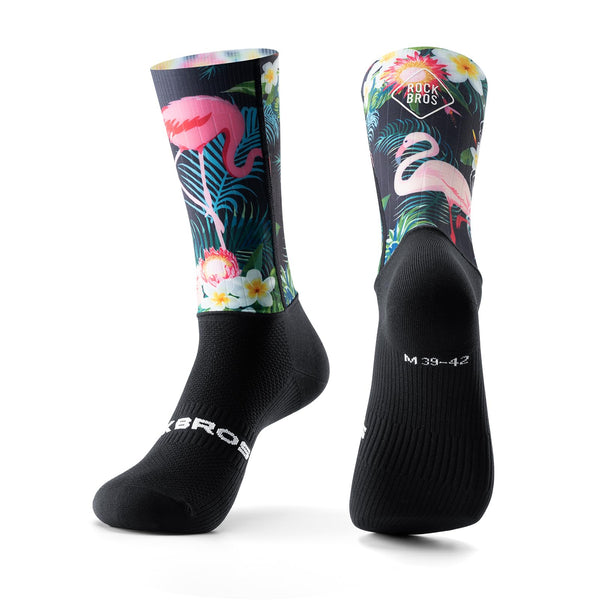 ROCKBROS Cycling Socks for Men Women, Novelty Crew Socks, Breathable, Wicking Bike Socks Compression Fit