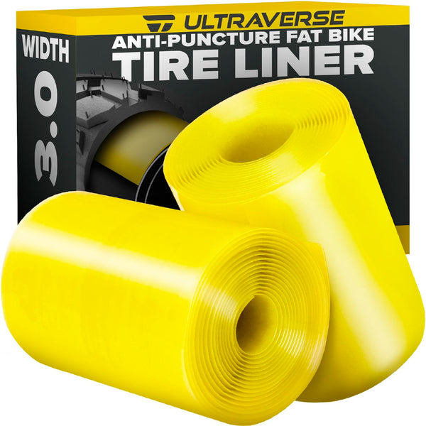 Ultraverse Fat Tire Liners Tube Protection Against Flats, 20, 24 and 26 inch x 4.0 tire Size, Durable Extruded Plastic Shield for Puncture Free Bike Rides – 2 Pack