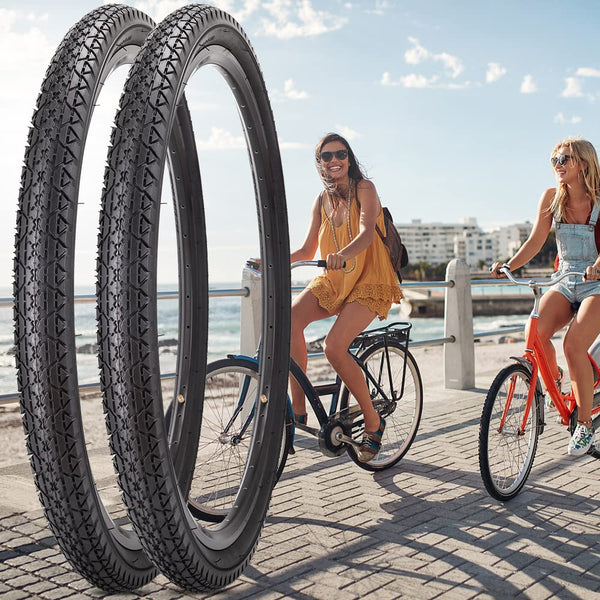26 Inch Bike Tires 26 X 2.125(57-559) Replacement Tires or Schrader Valve Inner Tubes AV 32mm for Beach Cruiser Bike