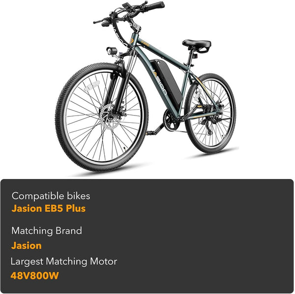 YS YOSE POWER 48V 10.4Ah Electric Bike Battery Compatible with Jasion EB5 Plus Ebikes Removeable Battery Fit for Jasion EB5 Plus Bicycle Batteries Replacement with Charger