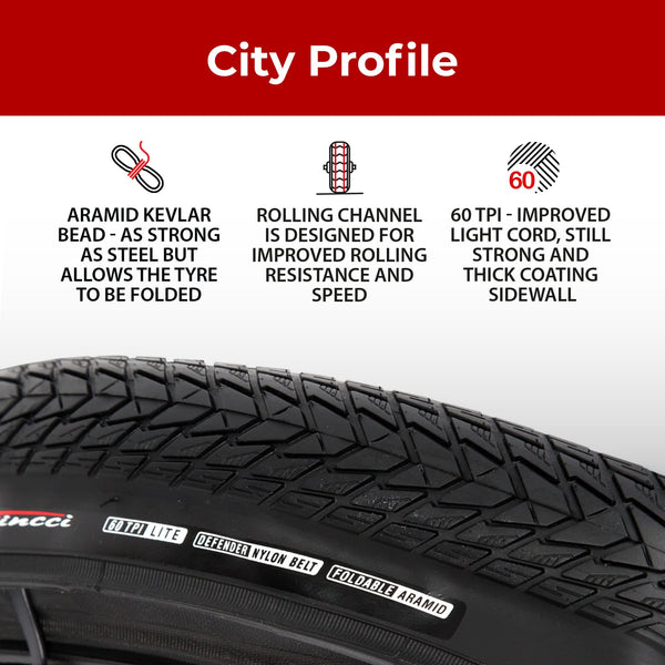 Fincci Gravel 700x35c Bike Tire with 2X Inner Tubes - Pair Foldable 700c Bike Tires, 37-622 with Nylon Puncture Protection 1mm - for Electric, Road, Folding, Hybrid Bikes, 60 TPI