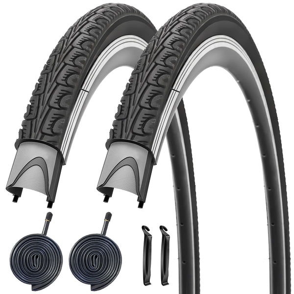 700x35C Bike Tire Foldable Replacement Tires with or Without Bike Tubes and Tire Levers for Road Bicycle