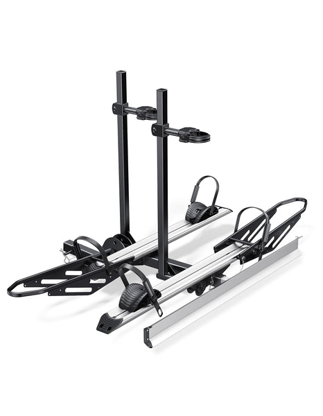 RokRack S One 1-Ebike Rack with Ramp, 100 lbs Capacity, Single Hitch Mount Electric Bike Rack, Fits up to 5" Fat Tire Width and 50" Wheelbase, Ebike Carrier Rack for 2" Receiver for Cars SUVs Vans RVs