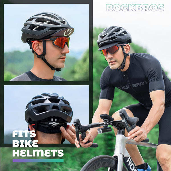 ROCKBROS Cycling Cap Cooling Skull Cap Helmet Liner with Sun Visor Sun Protection Running Bike Hat for Men Women