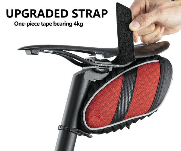ROCKBROS Bike Seat Bag, Bicycle Saddle Bag Under Seat 3D Shell Cycling Seat Pack for Mountain Road Bikes Black