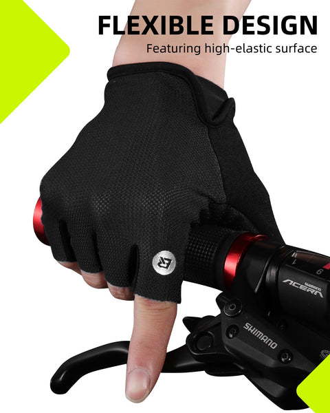 ROCKBROS Cycling Gloves for Men Women - Breathable Bike Gloves - Half Finger Gloves for Daily Cycling Workout Outdoor Sports - TRIPPER ELECTRIC BIKES
