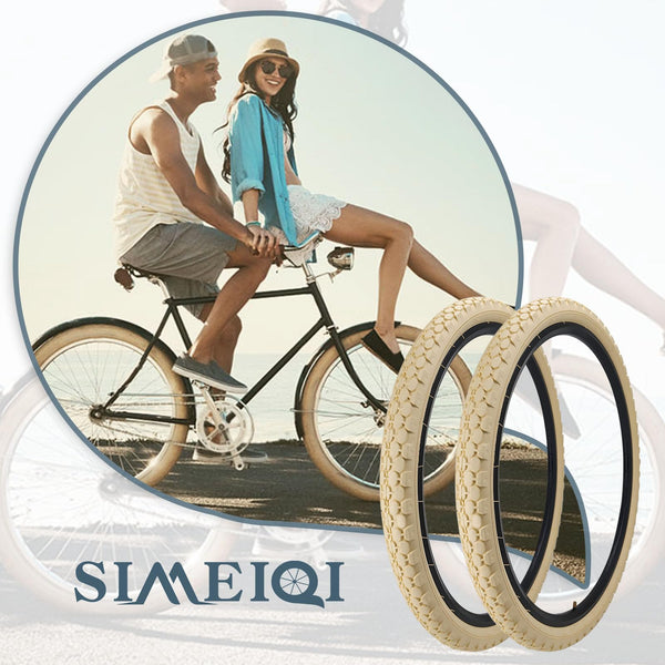 26" Bike Tire 26 x 2.125 Inch Folding Replacement Bicycle Tire for Beach Cruiser Bike