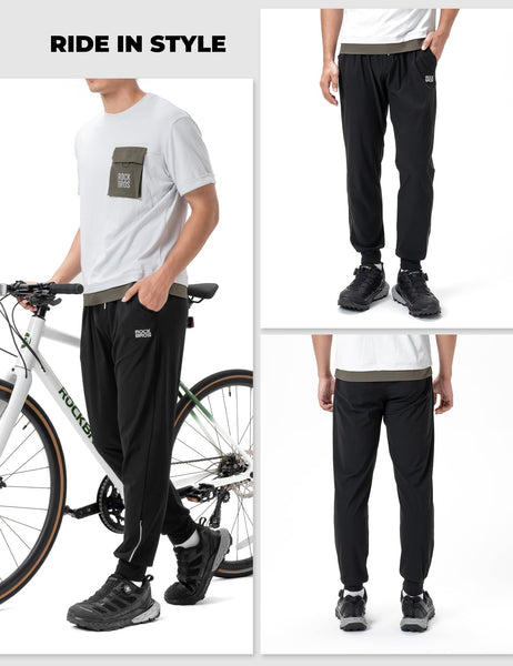 ROCKBROS Summer Cycling Pants for Men Breathable Bike Pants with Pocket Lightweight Road Mountain Biking Pants
