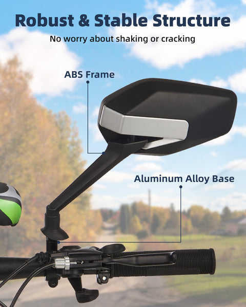 Octa Bike Mirrors (2 pcs ) - Ebike safety mirrors L/R - TRIPPER ELECTRIC BIKES