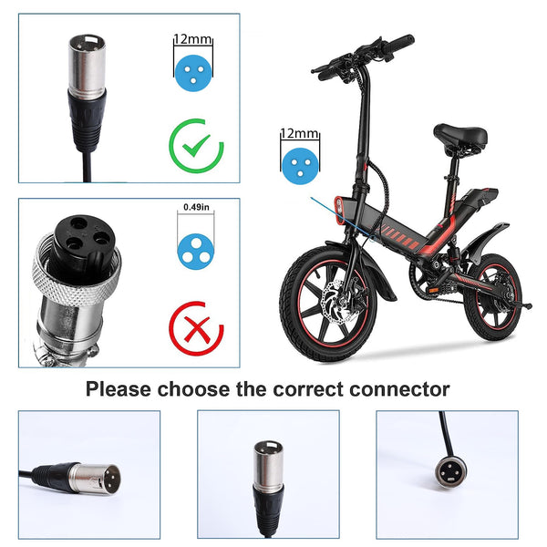 EVAPLUS UL Certified 54.6V Fast Charger with XLR Plug - 13S 48V Lithium Battery Charger for Electric Bikes, Mobility Scooters