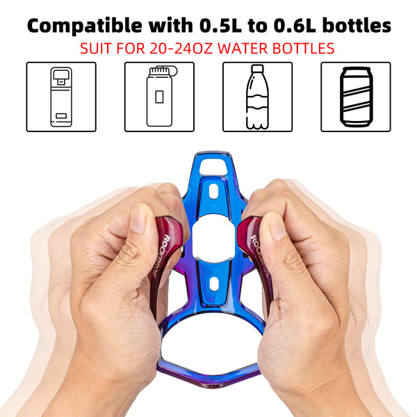 ROCKBROS Bike Water Bottle Holder Ultra-Light Bicycle Bottle Cages with Screws Tool, Universal Bike Cup Holder for Road MTB Mountain Bikes Cycling Accessories（2 Pack） - TRIPPER ELECTRIC BIKES