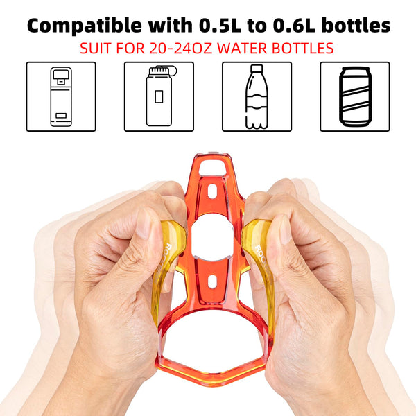 ROCKBROS Bike Water Bottle Holder Ultra-Light Bicycle Bottle Cages with Screws Tool, Universal Bike Cup Holder for Road MTB Mountain Bikes Cycling Accessories（2 Pack） - TRIPPER ELECTRIC BIKES