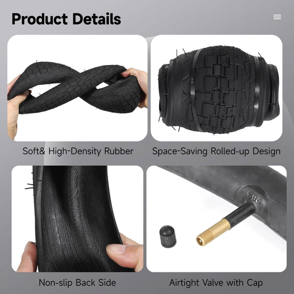 yeesport 12 1/2 x 2 1/4 Tire, 2 Pack 12.5" Kid Bike Tire & 12.5x2.25 Inner Tubes, 12.5" Heavy Duty Bike Tubes Schrader Valve,12 ½X2 ¼ Electric Scooter Tires MTB Tires