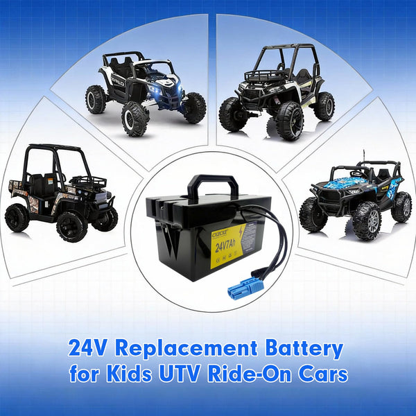 24V Lithium Battery, Replacement Battery for Kids Ride-On Toys and Cars,24v Battery for Dynacraft Realtree Ride On Toy with 2A Fast Charger for DIY Project(24V7AH)