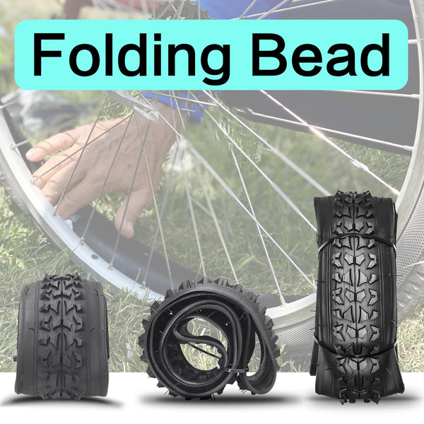 24" Bike Tires 24 X 1.95 Replacement Tires or Inner Tubes AV 32mm Schrader Valve,24 inch Bike Tires Suitable for Mountain Beach Cruiser Bike Replacement Tires & Tubes