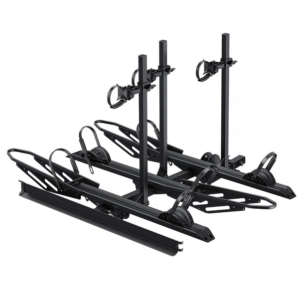 YOUNG ELECTRIC 200LBS EZ-FOLD Aluminum 2-Ebike Carrier with Ramp for Bikes and Electric Bike, Car SUV Truck Van RV and Trailer