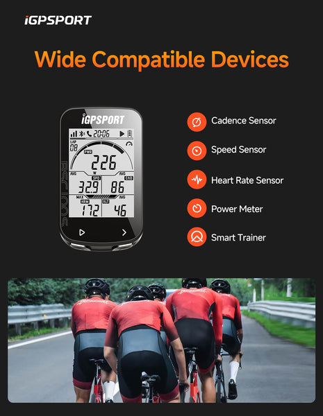 iGPSPORT BSC100S Bicycle/Bike Computer Wireless, 2.6 inch LCD Display Rechargeable Waterproof GPS Cycling Computer - TRIPPER ELECTRIC BIKES