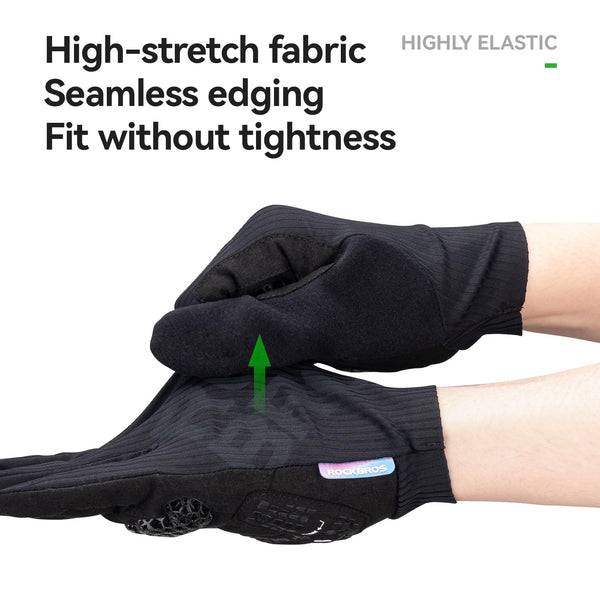 ROCKBROS Cycling Gloves for Men Women – 3D Padded Gel Breathable Biking Gloves, Touchscreen Compatible, Available in Half Finger & Full Finger for Outdoor Sports
