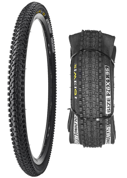 26 X 1.95 Inch Folding Bike Tires with 3mm Anti Puncture Proof Protection for Mountain Bicycles