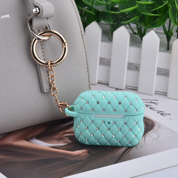 Case Compatible with AirPod Pro 2 Protective Cover with Keychain (503-Green)