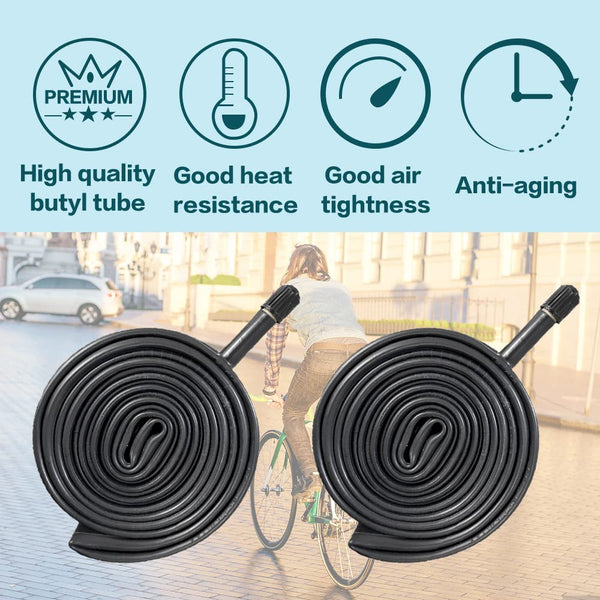 26X1 3/8 (37-590) Road Bike Tires with or Without Bike Tubes 26x1.3/8 32mm AV Schrader Valve