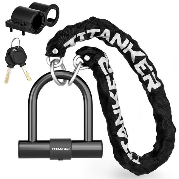 Titanker Motorcycle Chain Lock & U-Lock set ( Heavy Duty ) - TRIPPER ELECTRIC BIKES