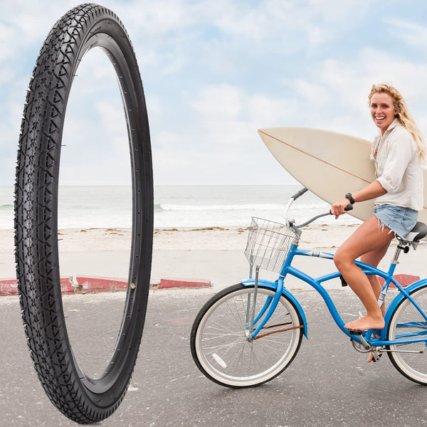 26 Inch Bike Tires 26 X 2.125(57-559) Replacement Tires or Schrader Valve Inner Tubes AV 32mm for Beach Cruiser Bike