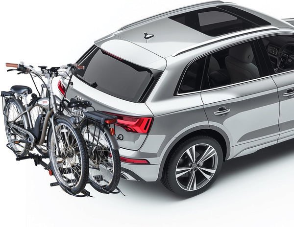 Young Electric E-Bike Rack with Ramp, Hitch 2 Bike Rack, 200 lbs Capacity Electric Bike Carrier, Foldable Platform Mount for Cars, Trucks, SUVs, Minivans, Up to 5-Inch Fat Tire for 2'' Receiver