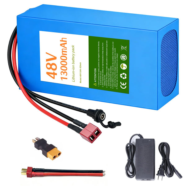 36V 48V Universal Power Pack Battery with 30A BMS & PVC Case Prefect for 200-1500W Systems Support (48V 20AH (200-1500W))