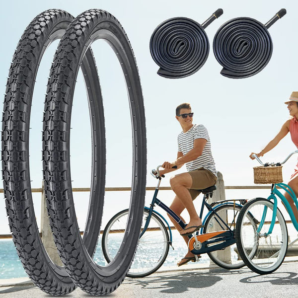 26" Bike Tire 26 x 2.125 Inch Folding Replacement Bicycle Tire for Beach Cruiser Bike