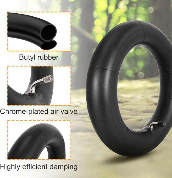 2 Pack of 10x2.50 10" Inner Tube Thickened with Repair Kit for 10 Inch Smart Electric Scooter fit 36v 48v 400w 500w 800w Hub Motor 90° TR87 Angled Stem, NOT 2.50-10