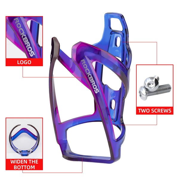 ROCKBROS Bike Water Bottle Holder Ultra-Light Bicycle Bottle Cages with Screws Tool, Universal Bike Cup Holder for Road MTB Mountain Bikes Cycling Accessories（2 Pack） - TRIPPER ELECTRIC BIKES