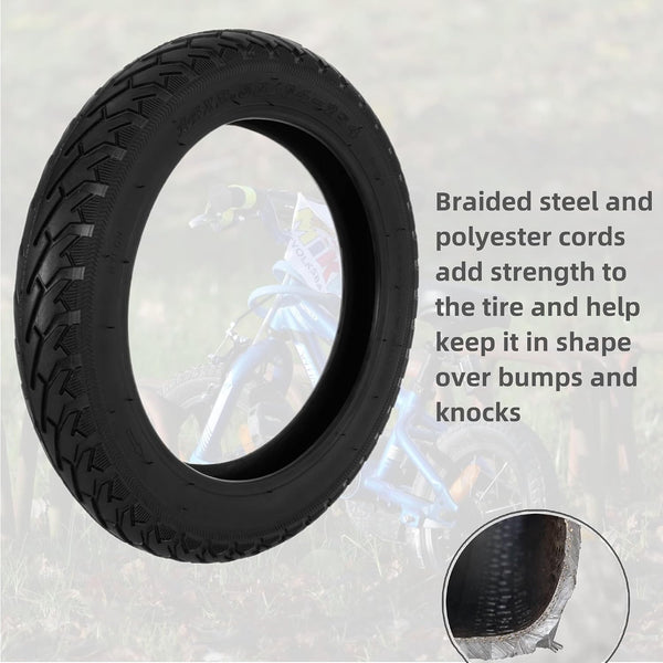 14X2.50 Bike Tire, 2.50-10 Tire for Bicicleta Jetson Kids Bike and Motorcycle Uses 10 inch Hub, Replacement 14 inch Street Bike Tire
