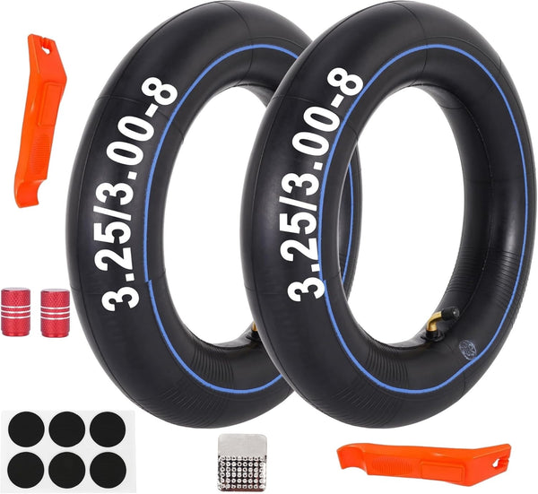 2 Pack of 3.25/3.00-8 Inner Tube with TR-87 Angled Stem 3.50-8 Wheelbarrow Tire Tube Replacement for 8 Inch Wheelbarrow Scooters Mini Chopper Tire Go Kart ATV