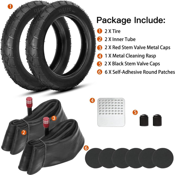 12.5X2.25 (12-1/2 X 2-1/4) 57-203 62-203 Tire Inner Tube Compatible with Razor Dirt Rocket Pocket Mod Bella Betty Currie Hannah Montana Sweet Pea IZIP Ezip Gas Electric Scooter Heavy Duty Parts