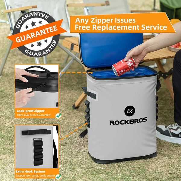 Backpack Cooler Leak-Proof Soft Sided Coolerbag 36Can Outdoorwaterproof