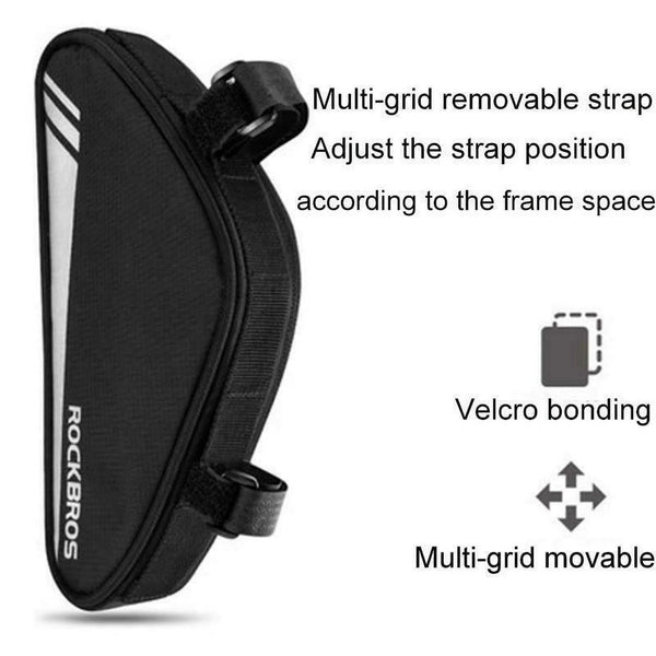 Bike Frame Bag Triangle Bag Reflective Rainproof 0.7L