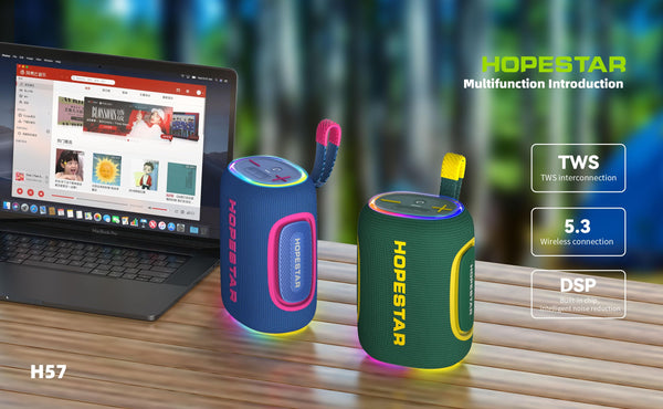 Bluetooth Speaker with HD Sound, Portable Wireless, IPX6 Waterproof, 40W, Long Playtime, TWS Pairing, BT5.3, USB/TF Card/AUX, for Home/Party/Indoor/Outdoor/Beach, Birthday Gift (Black)
