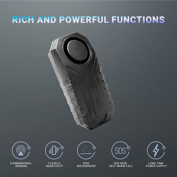 Himiway Bike Alarm Horn with Remote IP65 Waterproof Anti Theft Bicycle Alarm Wireless Security Vibration Motion Sensor Loud 113dB Adjustable Sensitivity for Bike, Motorcycle, Car, Scooter, Trailer - TRIPPER ELECTRIC BIKES