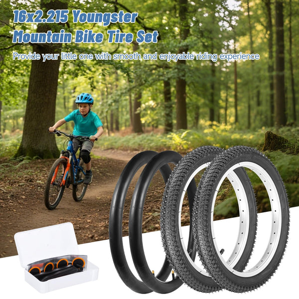 2 PCS 14/16/18x2.125" Bike Tires and Tubes, 14 Inch Bicycle Tires 57-305/16x2.125 Inch Bike Tire 57-355/18 x 2.125 Inch Bicycle Tire and Tube Combo