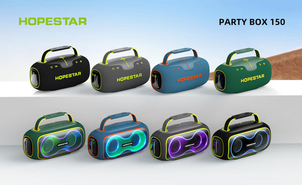Portable Bluetooth Speaker, Loud Sound, 60W Powerful Deep Bass Stereo Sound, Wireless Indoor/Outdoor Party Speaker for Camping, Beach, Party, Support TWS/USB/TF Card/AUX (Black)