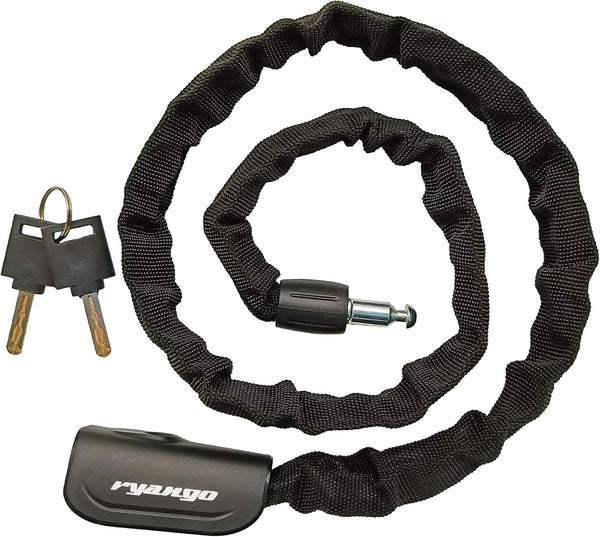 Heavy Duty Anti Theft Bike Chain Lock, 2 Keys - Bicycle, Motorcycle, E-Bike, Scooter, Gate, Door, Fence